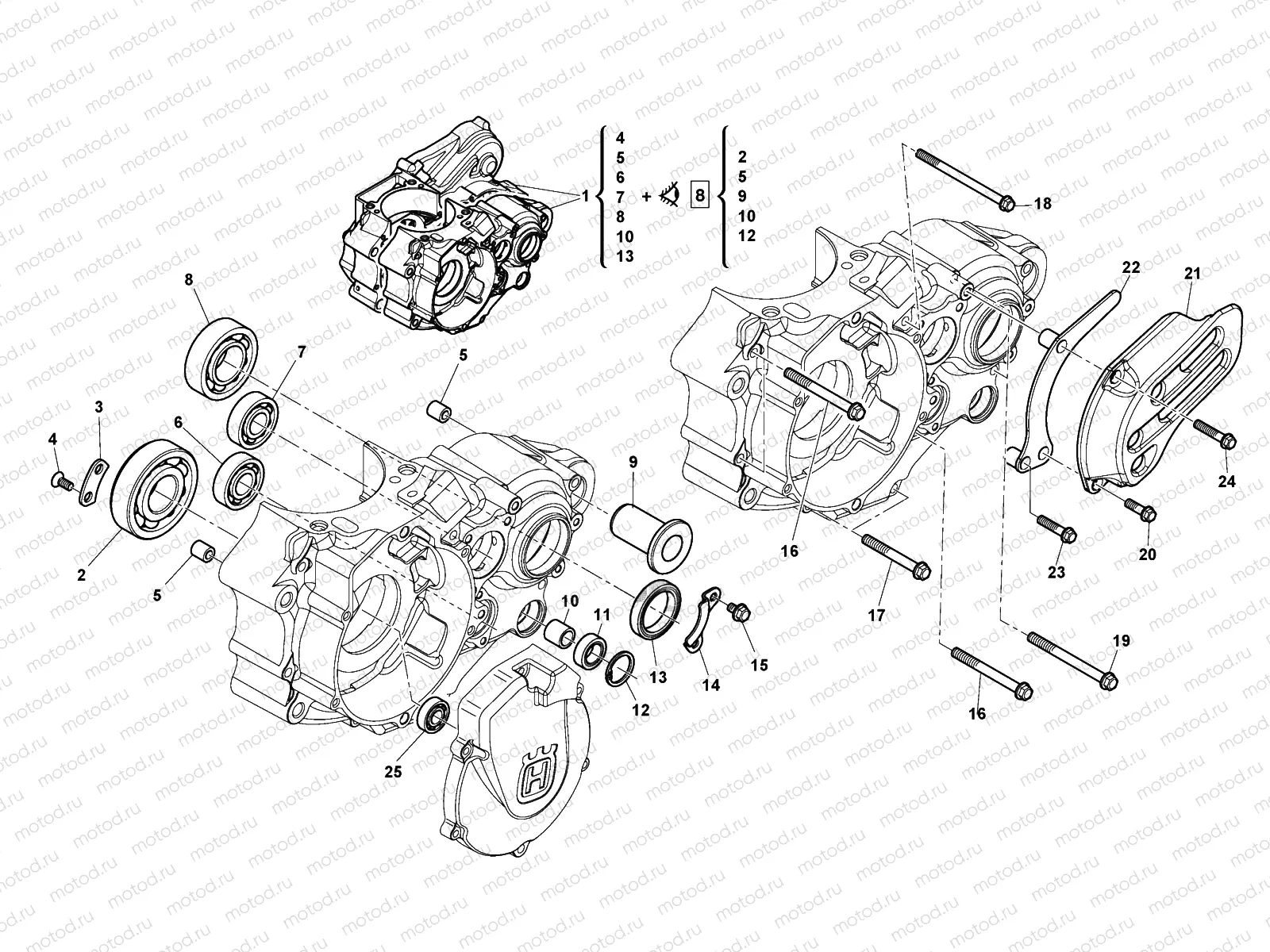 CRANKCASE CARTER L.H.