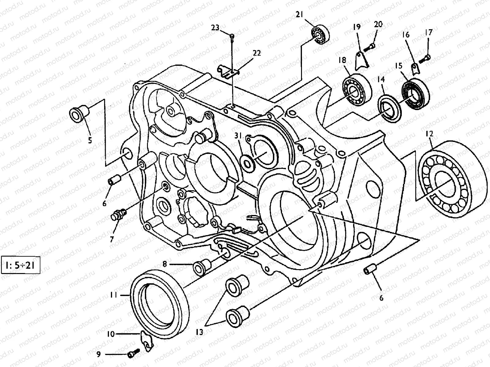 CRANKCASE CARTER R.H.