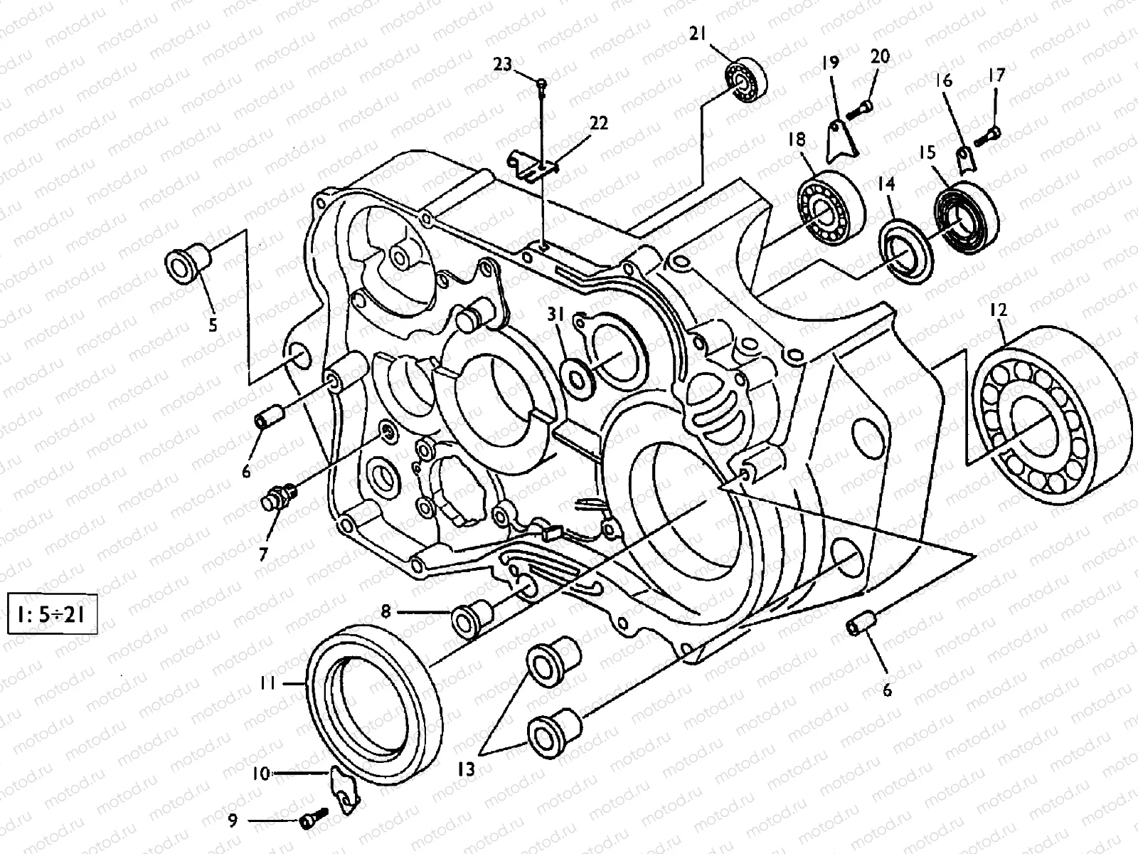 CRANKCASE CARTER R.H.