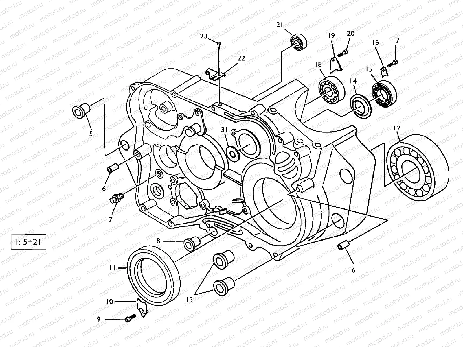 CRANKCASE CARTER R.H.