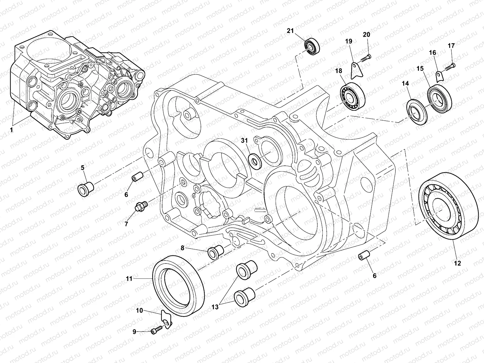 CRANKCASE CARTER R.H.