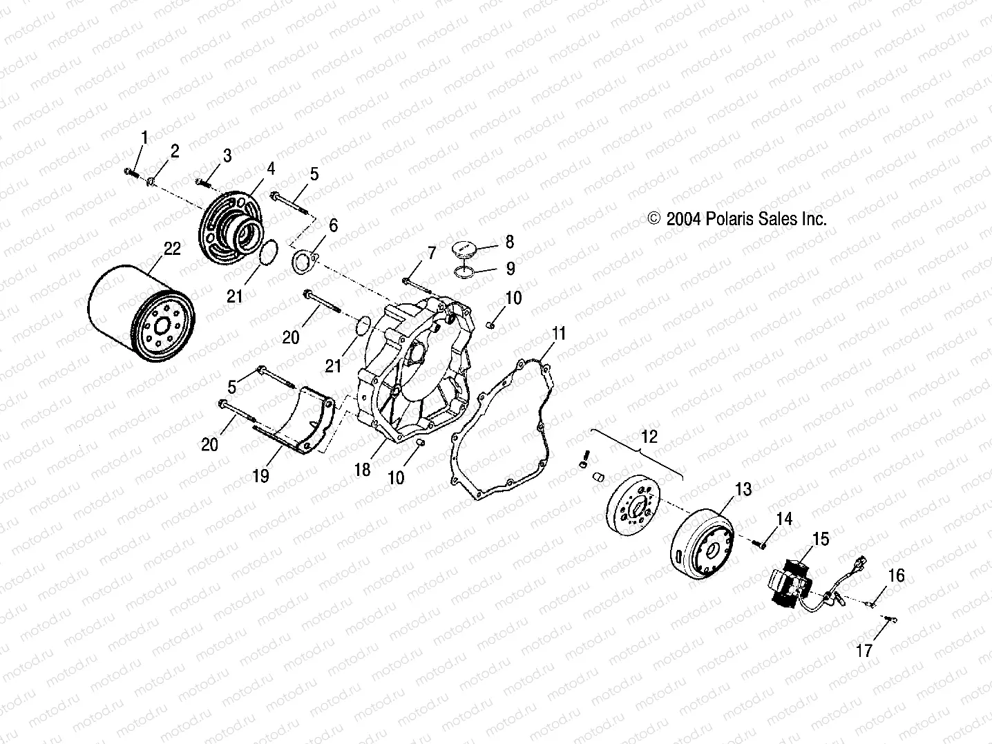 CRANKCASE COVER | CRANKCASE COVER, RH - A05PB20AA/AB/AC/AD (4999659965A08)