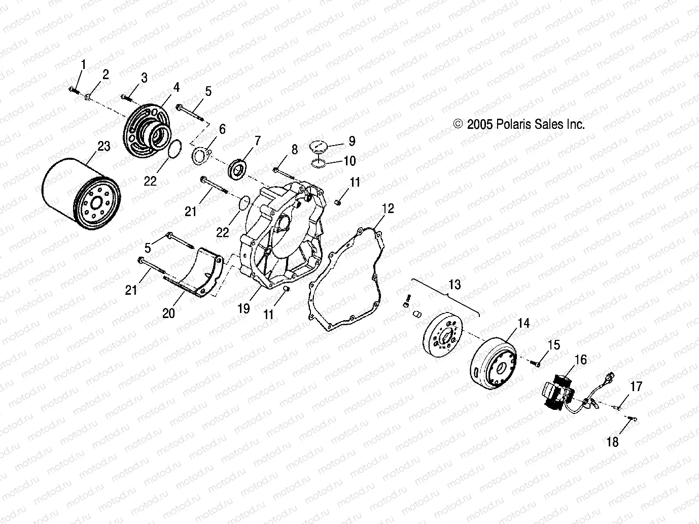 CRANKCASE COVER | CRANKCASE COVER, RH - A06PB20EA/EB (4999202449920244A08)