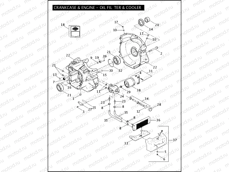 CRANKCASE & ENGINE - OIL FILTER & COOLER