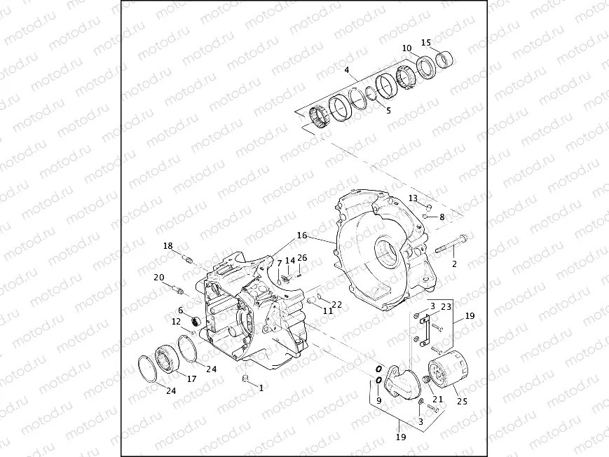 CRANKCASE & ENGINE OIL FILTER - TWIN CAM 88â¢ (2 OF 2)