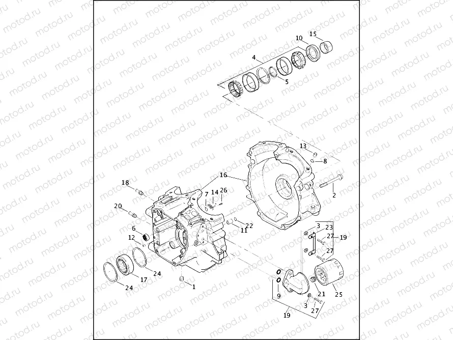 CRANKCASE & ENGINE OIL FILTER - TWIN CAM 88â¢