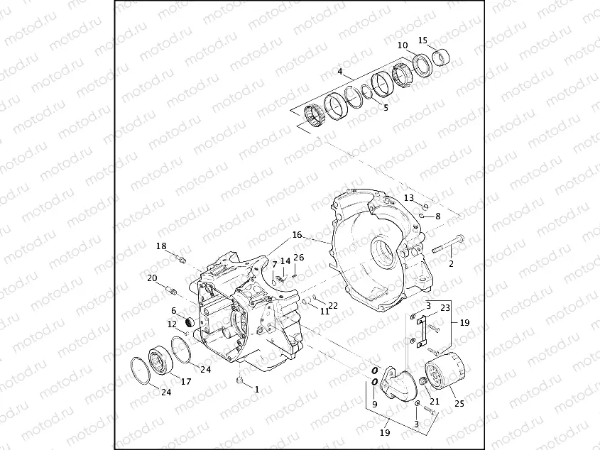 CRANKCASE & ENGINE OIL FILTER - TWIN CAM 88â¢