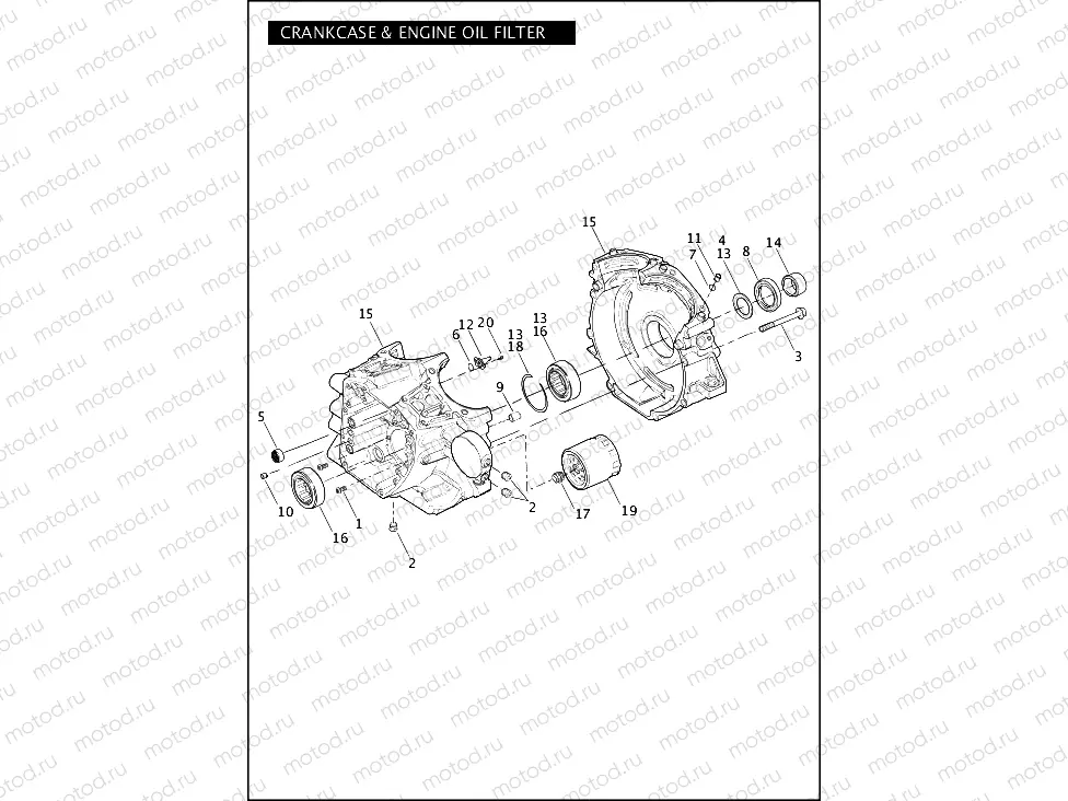 CRANKCASE & ENGINE OIL FILTER - TWIN CAM 96â¢
