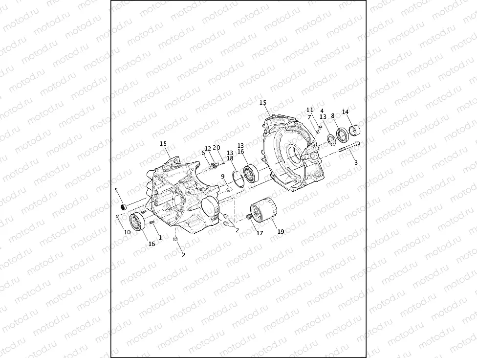 CRANKCASE & ENGINE OIL FILTER - TWIN CAM 96â¢