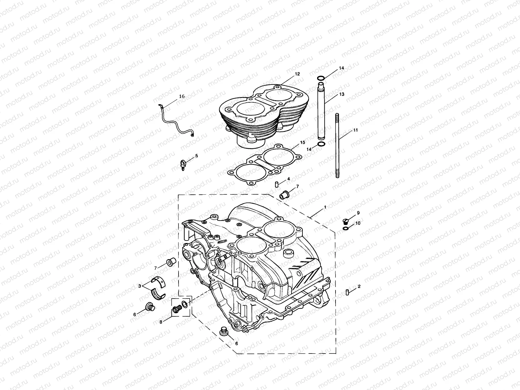 Crankcase & Fittings 221608