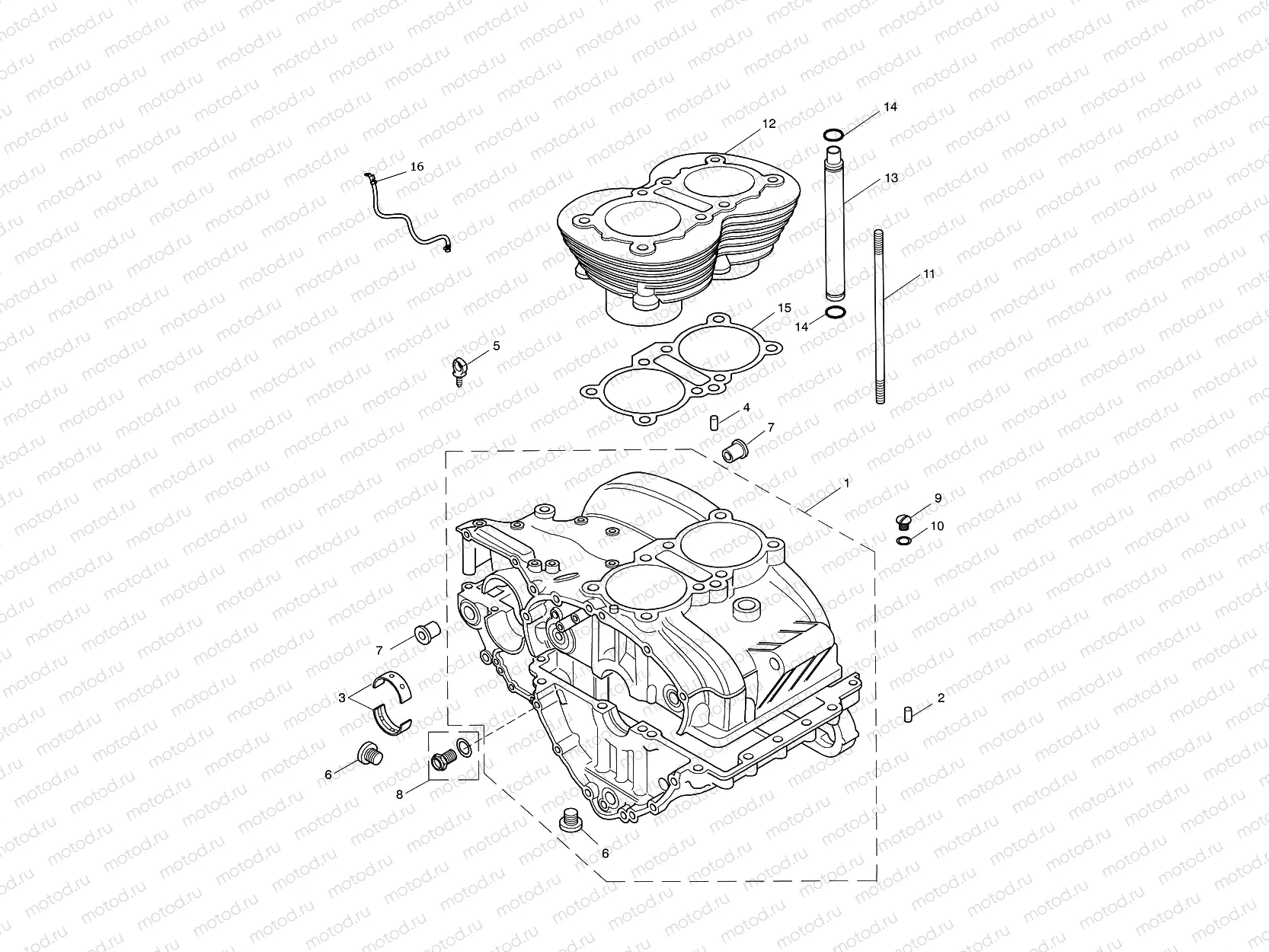 Crankcase & Fittings 221608