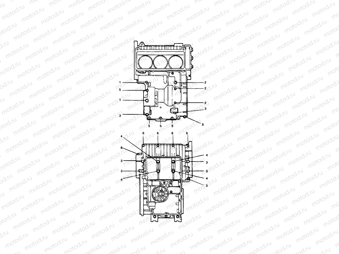 Crankcase Fixings 3 Cylinder