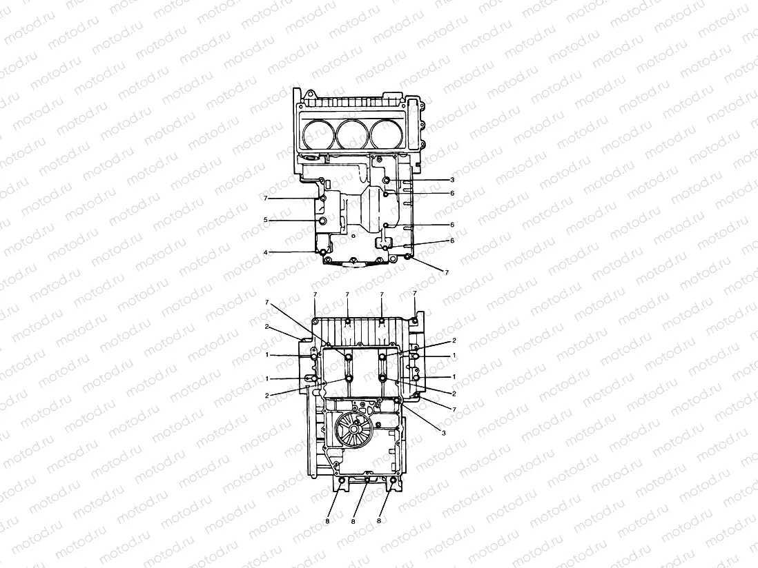 Crankcase Fixings - Daytona 900 3 Cylinder » 9872