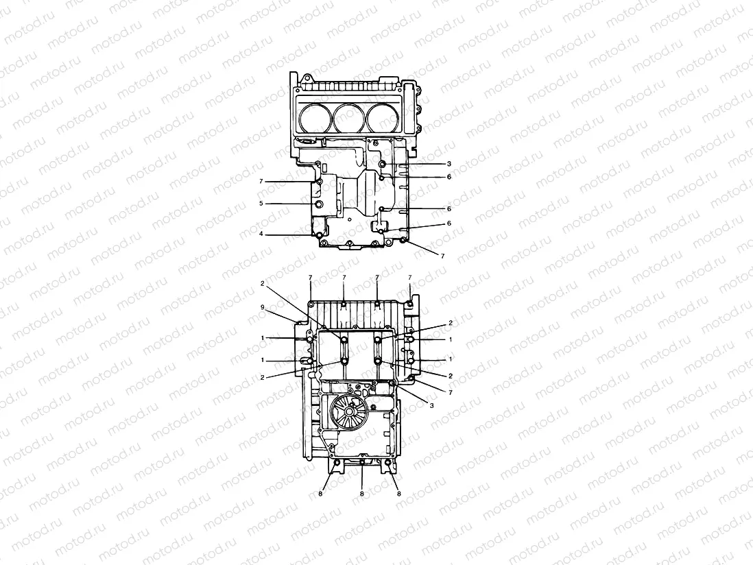 Crankcase Fixings Grey Engines » 11852