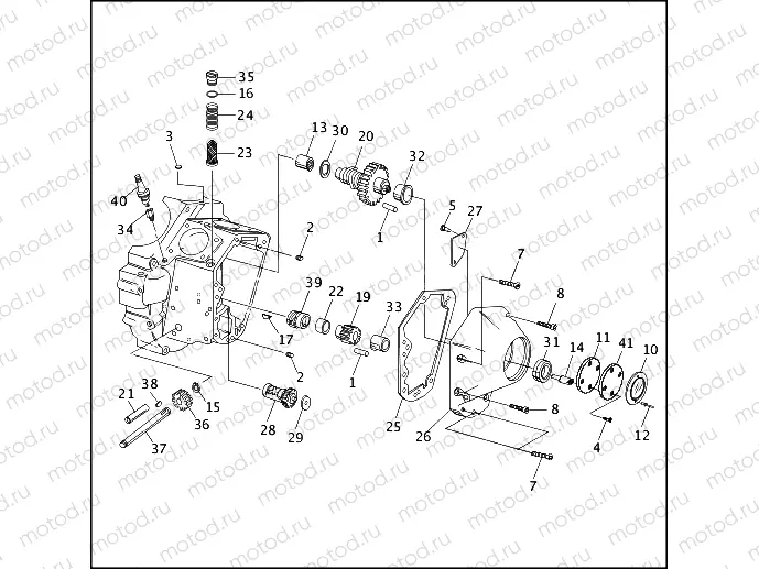 CRANKCASE - GEAR SIDE (2 OF 2)