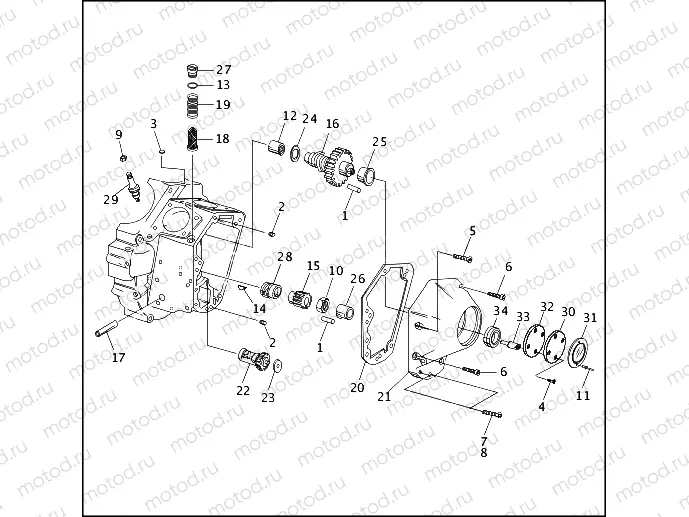 CRANKCASE - GEAR SIDE (2 OF 2)