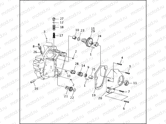 CRANKCASE - GEAR SIDE (2 OF 3)