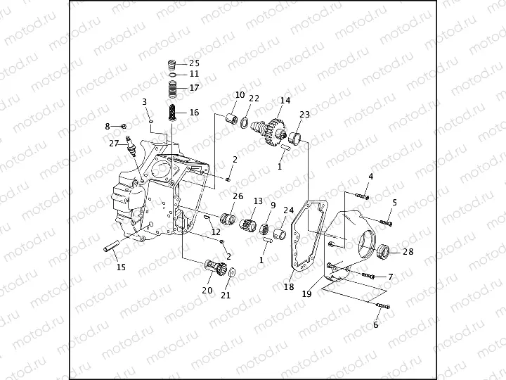 CRANKCASE - GEAR SIDE