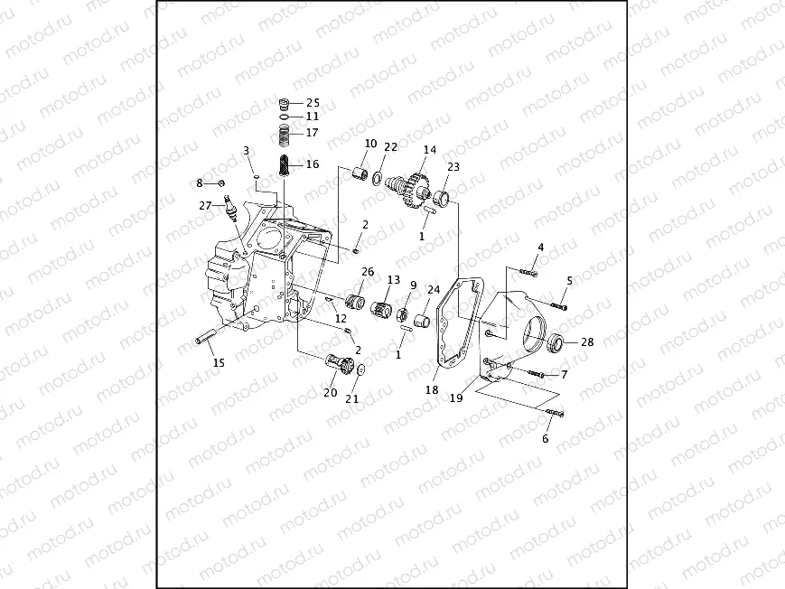 CRANKCASE - GEAR SIDE