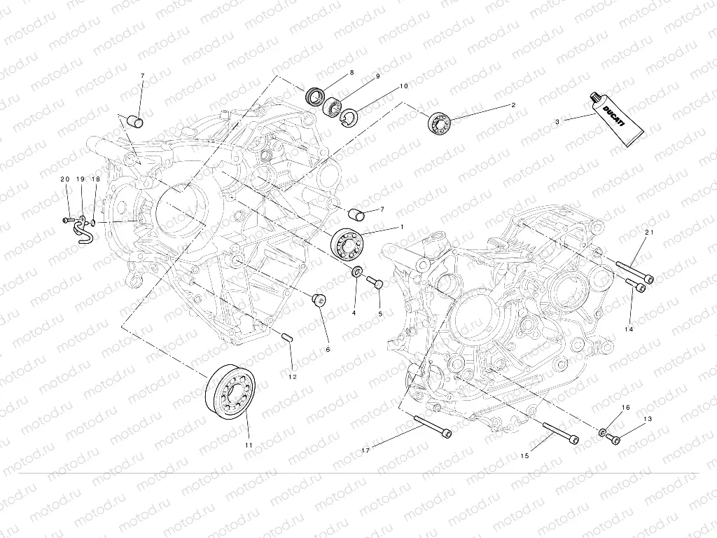 Crankcase halves 1