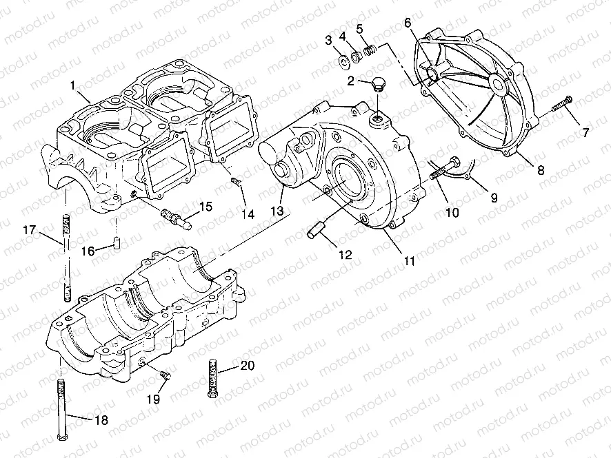 CRANKCASE HURRICANE B974473 and Intl. HURRICANE I974473 (4941044104B014) | CRANKCASE HURRICANE B974473 and Intl. HURRICANE I974473 (4941044104B014)