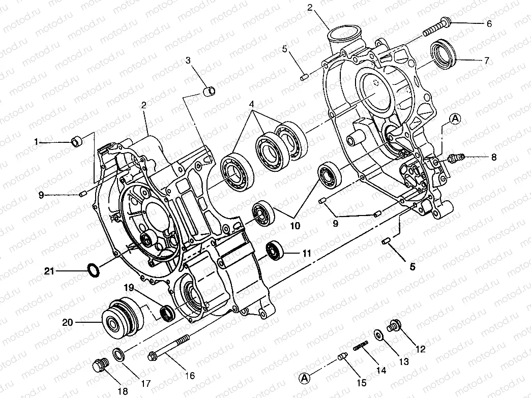 CRANKCASE Magnum 4X4 W968144 and Swedish Magnum 4X4 S968144 (4936053605C014) | CRANKCASE Magnum 4X4 W968144 and Swedish Magnum 4X4 S968144 (4936053605C014)