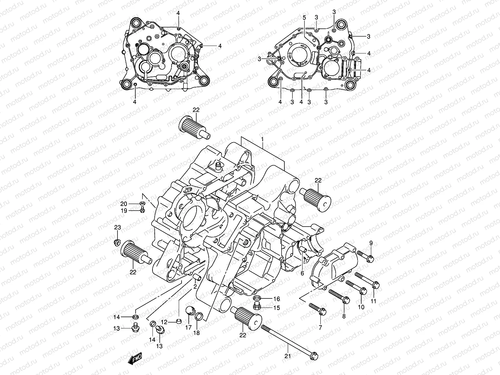 CRANKCASE (MODEL K3/K4/K5/K6)