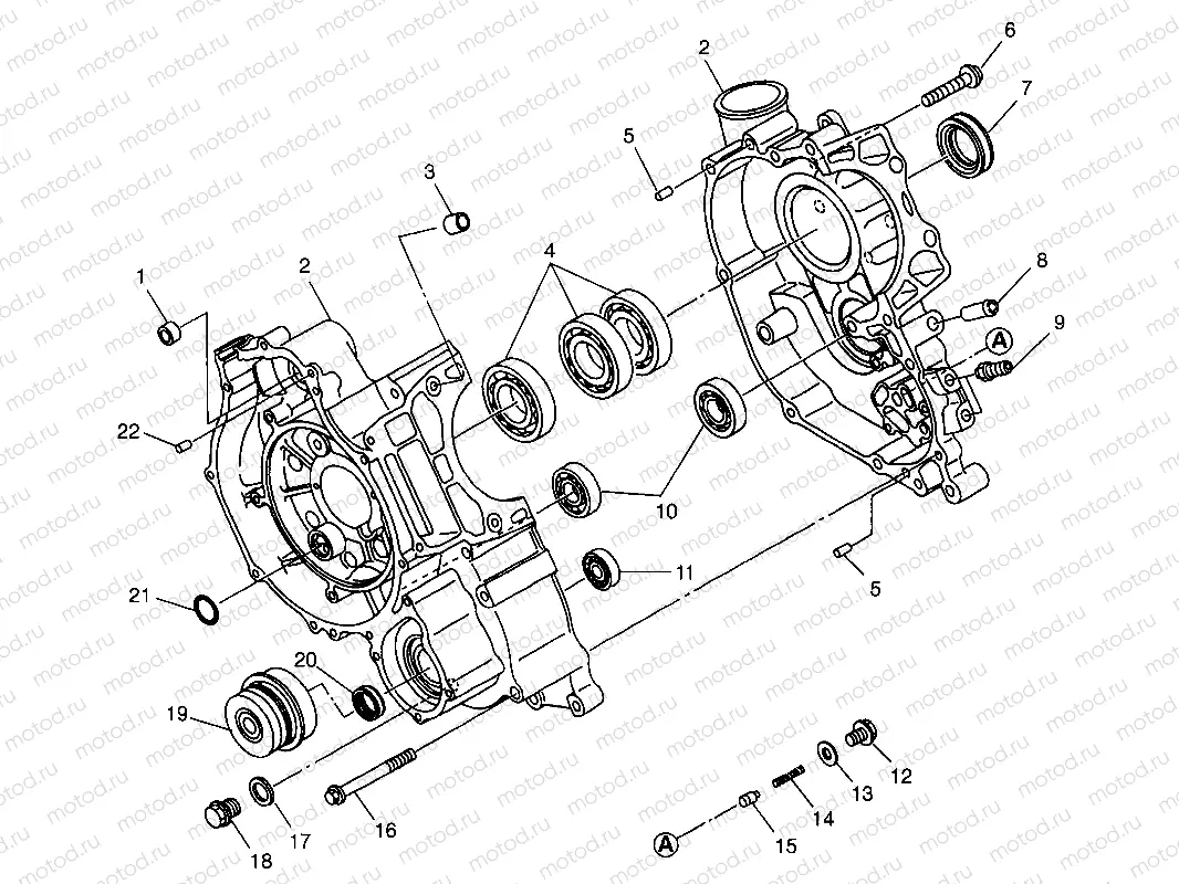 CRANKCASE  Scrambler 500 W97BC50A (4943074307D003) | CRANKCASE  Scrambler 500 W97BC50A (4943074307D003)