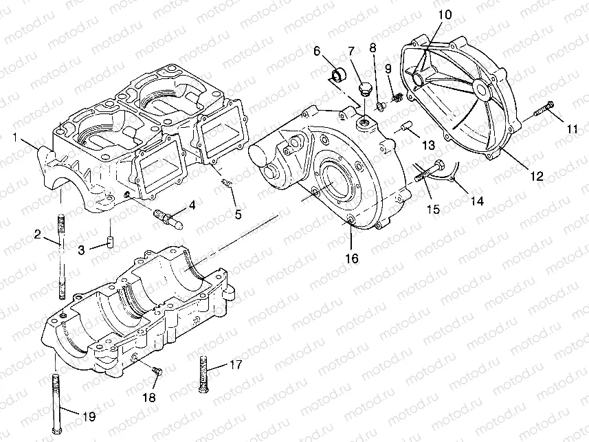 CRANKCASE SL 700 B964066 and Intl. SL 700 I964066 (4935633563C002) | CRANKCASE SL 700 B964066 and Intl. SL 700 I964066 (4935633563C002)