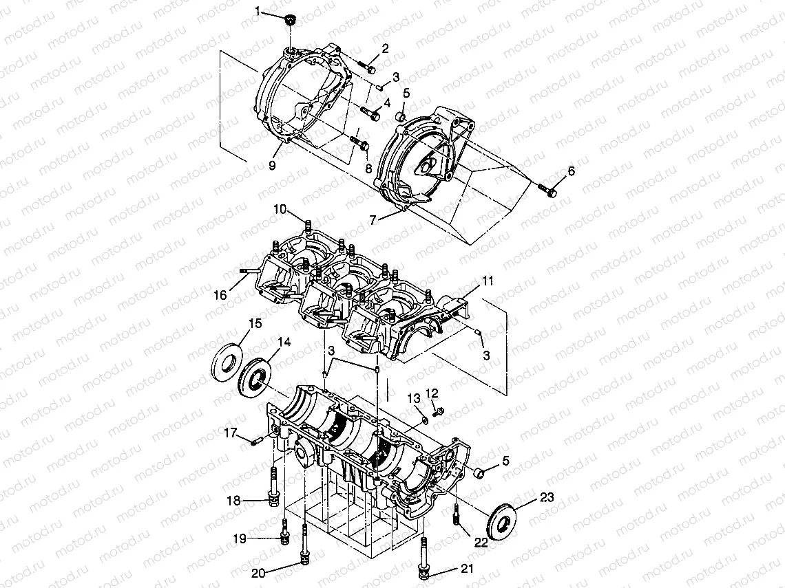CRANKCASE SL 780 B964087 and Intl. SL 780 I964087 (4935523552B014) | CRANKCASE SL 780 B964087 and Intl. SL 780 I964087 (4935523552B014)