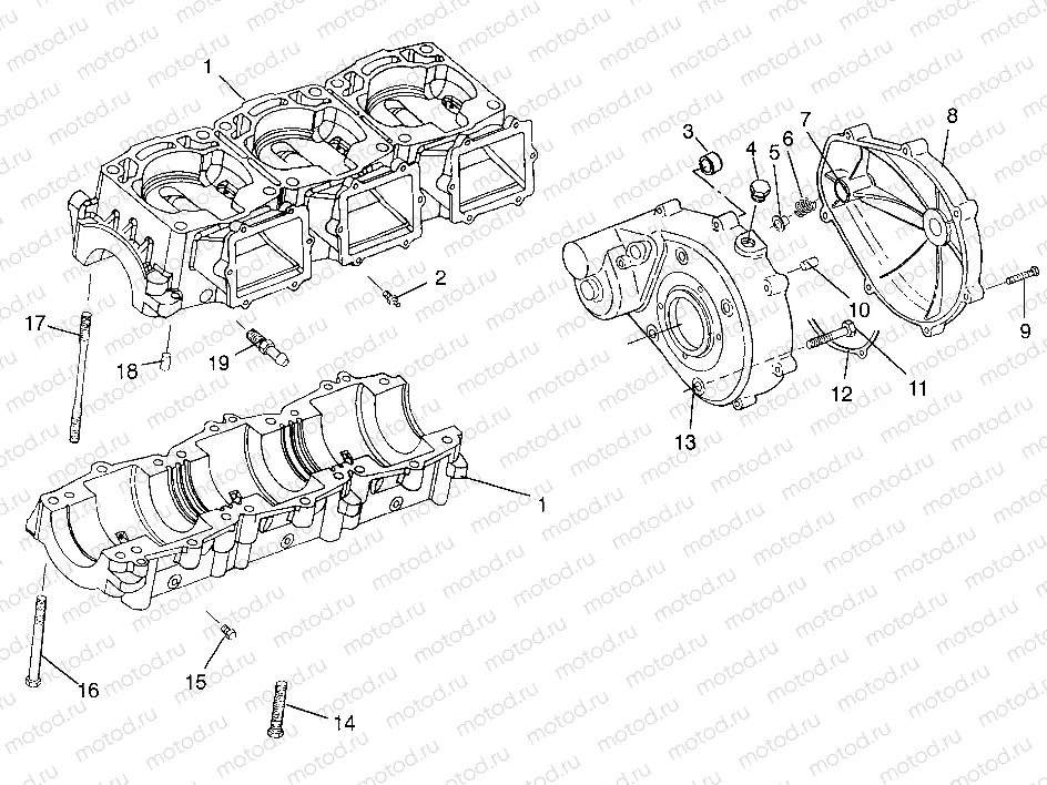 CRANKCASE SL 900 B964291 and Intl. SL 900 I964291 (4935583558C001) | CRANKCASE SL 900 B964291 and Intl. SL 900 I964291 (4935583558C001)