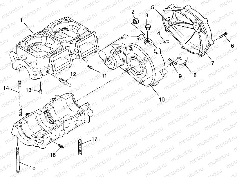 CRANKCASE SLT 700 B964166 and Intl. SLT 700 I964166 (4933923392B013) | CRANKCASE SLT 700 B964166 and Intl. SLT 700 I964166 (4933923392B013)