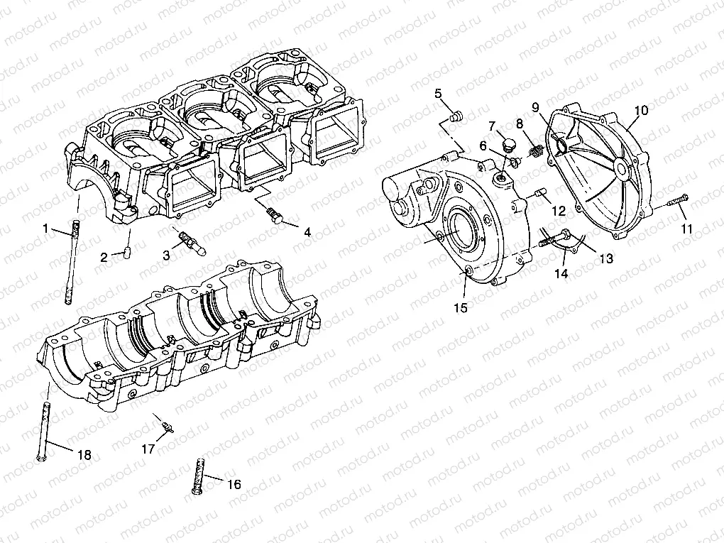 CRANKCASE SLTX B964590 and Intl. SLTX I964590 (4935783578B014) | CRANKCASE SLTX B964590 and Intl. SLTX I964590 (4935783578B014)