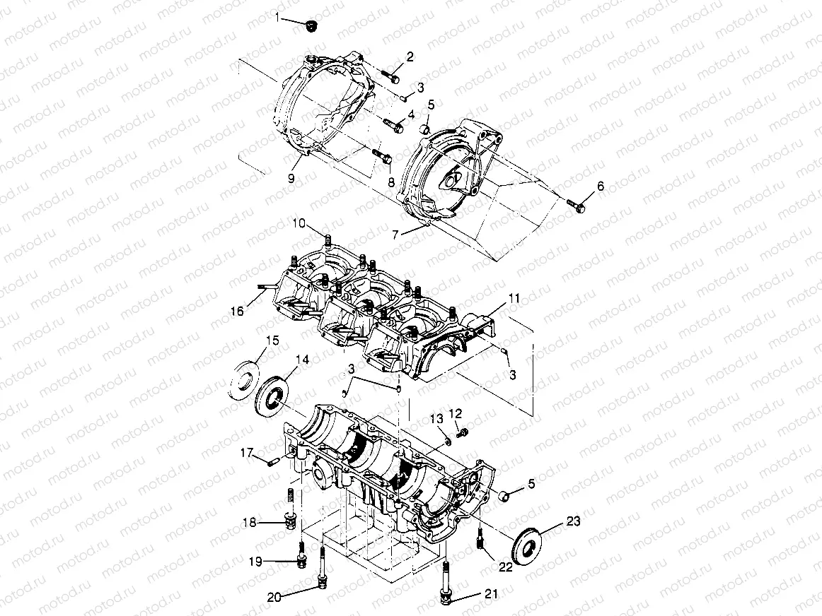 CRANKCASE SLX 780 B964287 and Intl. SLX 780 I964287 (4937443744C001) | CRANKCASE SLX 780 B964287 and Intl. SLX 780 I964287 (4937443744C001)