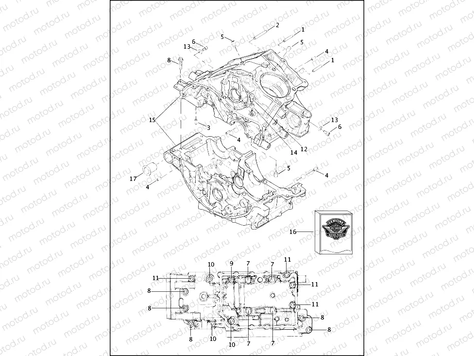 CRANKCASE - UPPER & LOWER