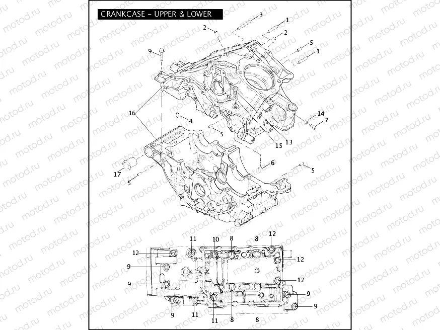 CRANKCASE - UPPER & LOWER