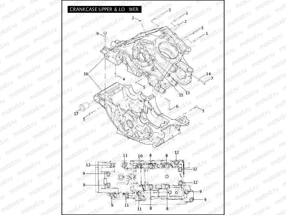 CRANKCASE - UPPER & LOWER