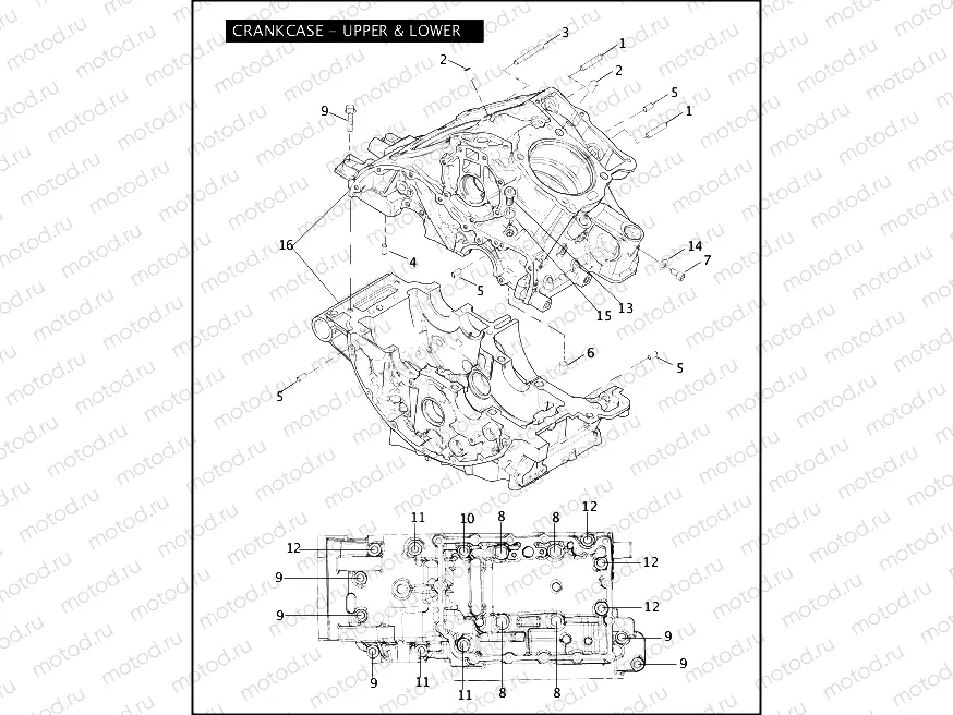 CRANKCASE - UPPER & LOWER