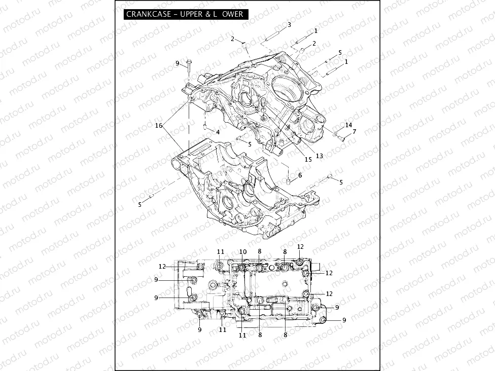 CRANKCASE - UPPER & LOWER