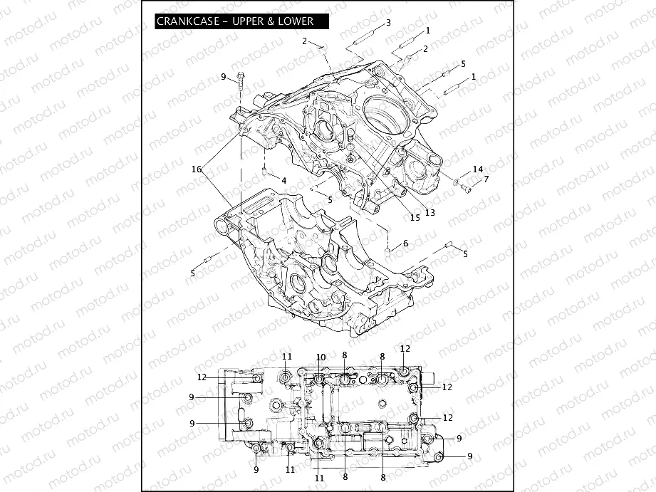 CRANKCASE - UPPER & LOWER
