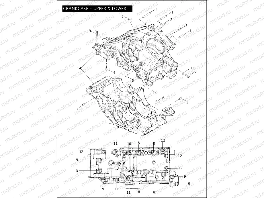 CRANKCASE - UPPER & LOWER