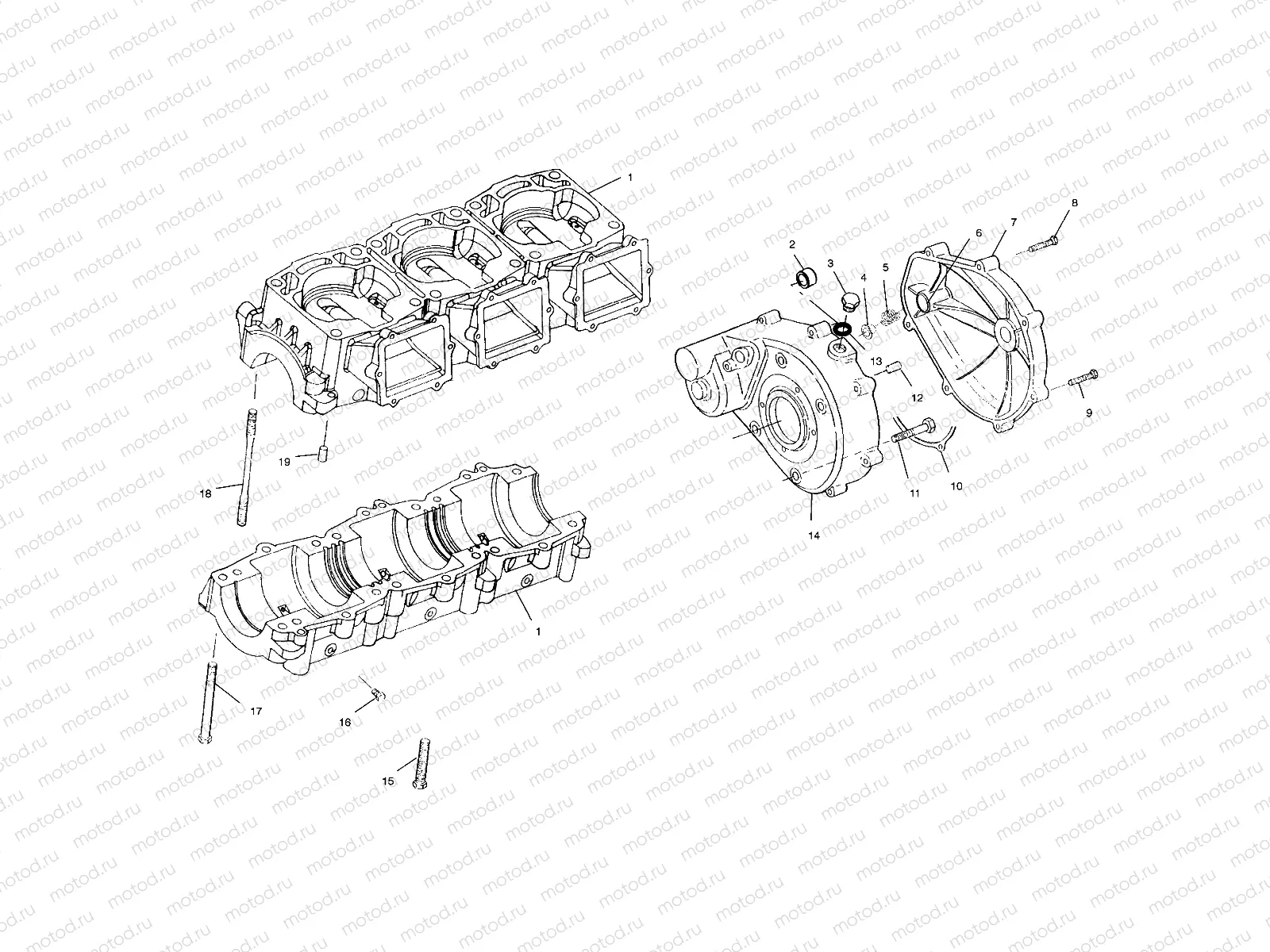 CRANKCASE - W005199I (4955825582C005) | CRANKCASE - W005199I (4955825582C005)