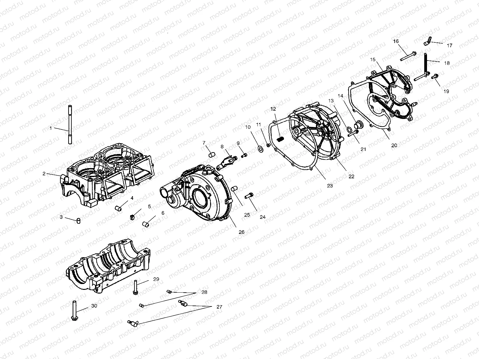 CRANKCASE - W025101C/W025101D/W025101I (4971387138C03) | CRANKCASE - W025101C/W025101D/W025101I (4971387138C03)