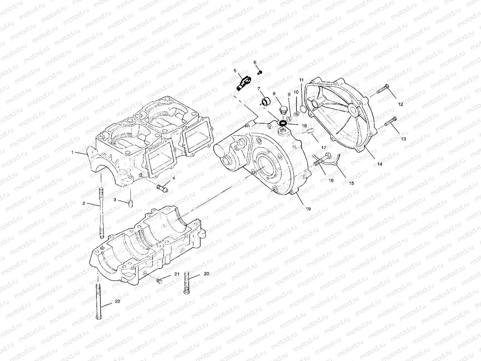 CRANKCASE - W025197D/W025197I (4971297129C03) | CRANKCASE - W025197D/W025197I (4971297129C03)