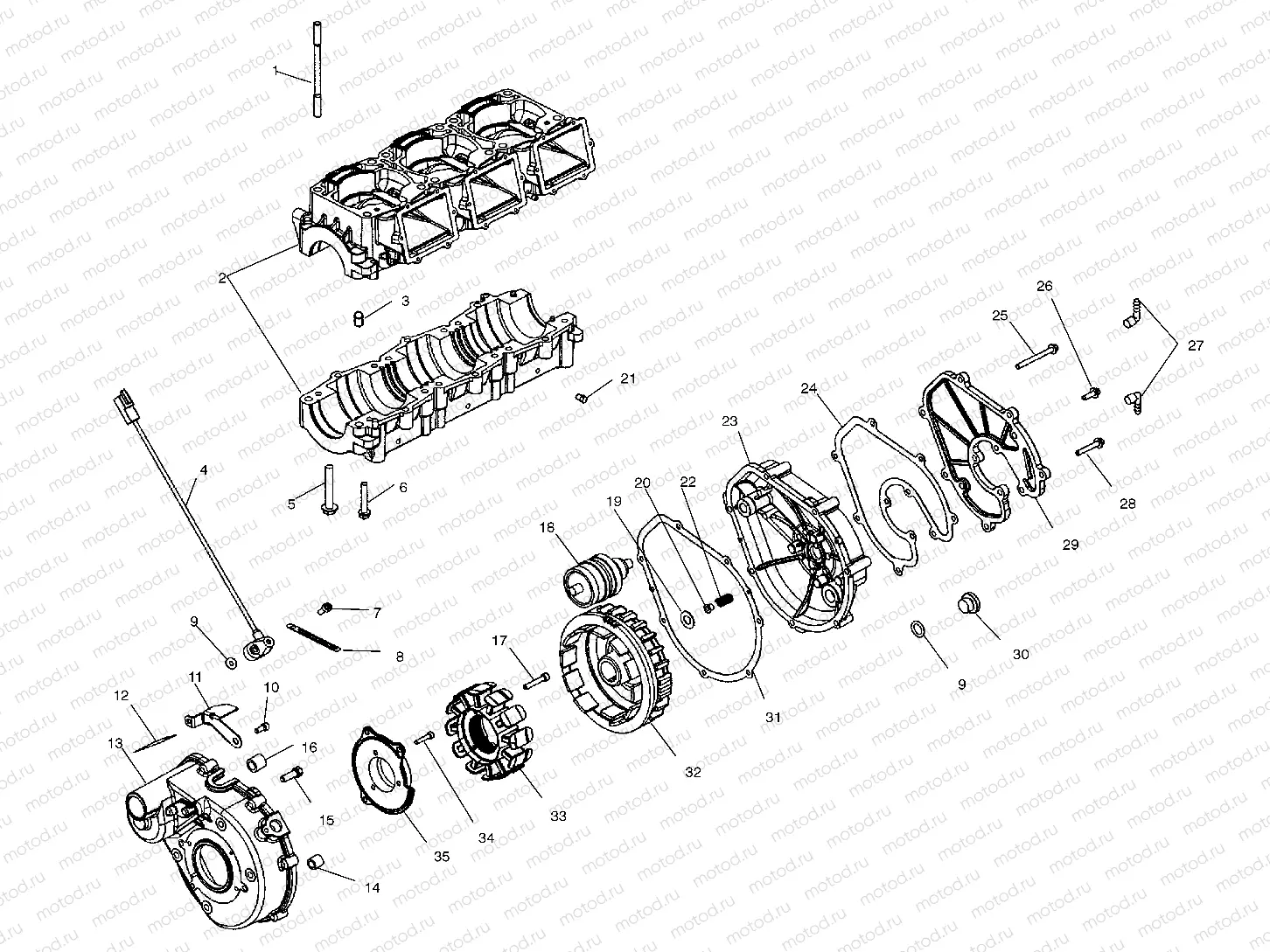 CRANKCASE - W035098CA/W035098IA (4981028102C01) | CRANKCASE - W035098CA/W035098IA (4981028102C01)
