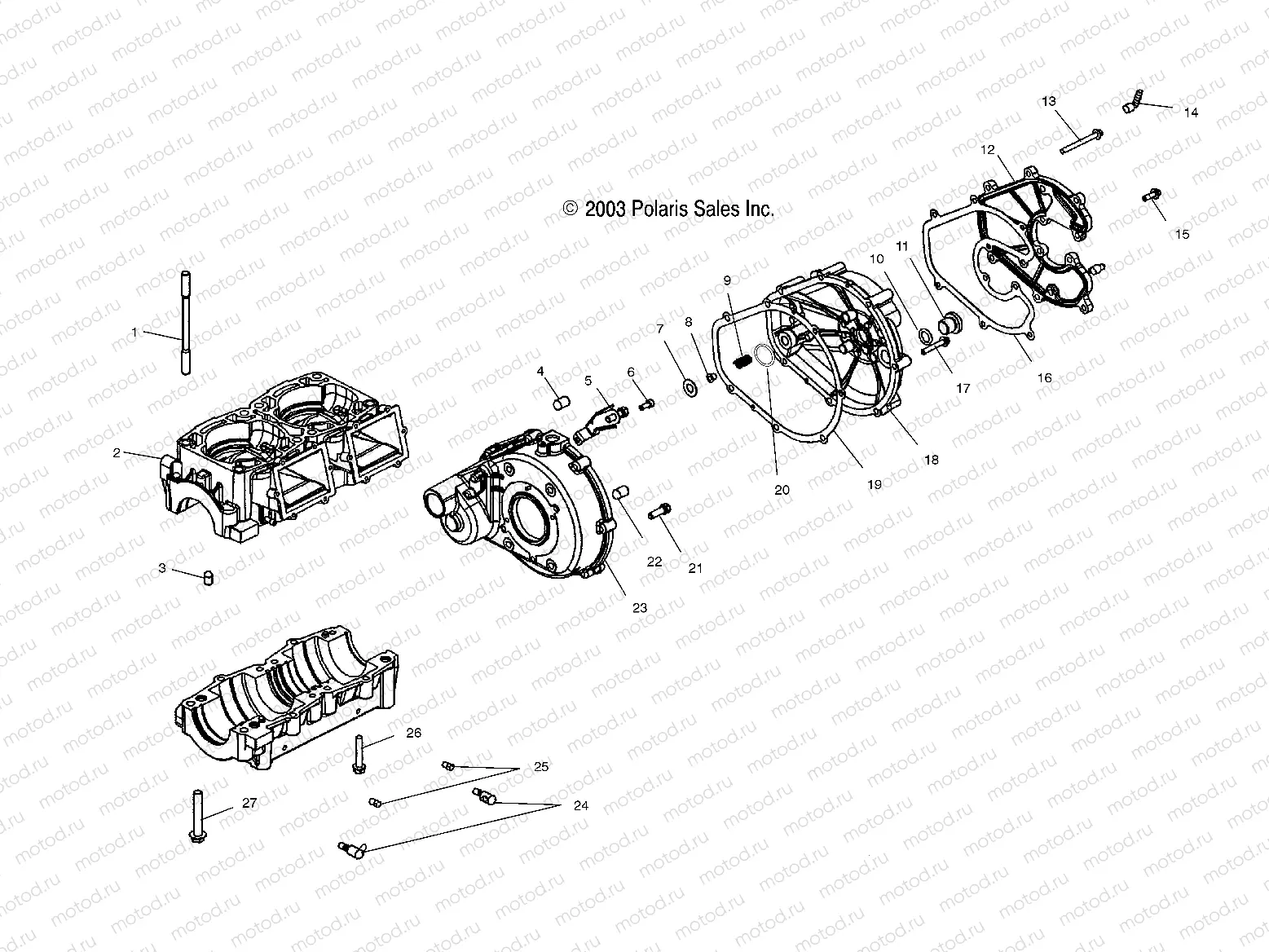 CRANKCASE - W045101CA/W045101IA (4990479047C02) | CRANKCASE - W045101CA/W045101IA (4990479047C02)