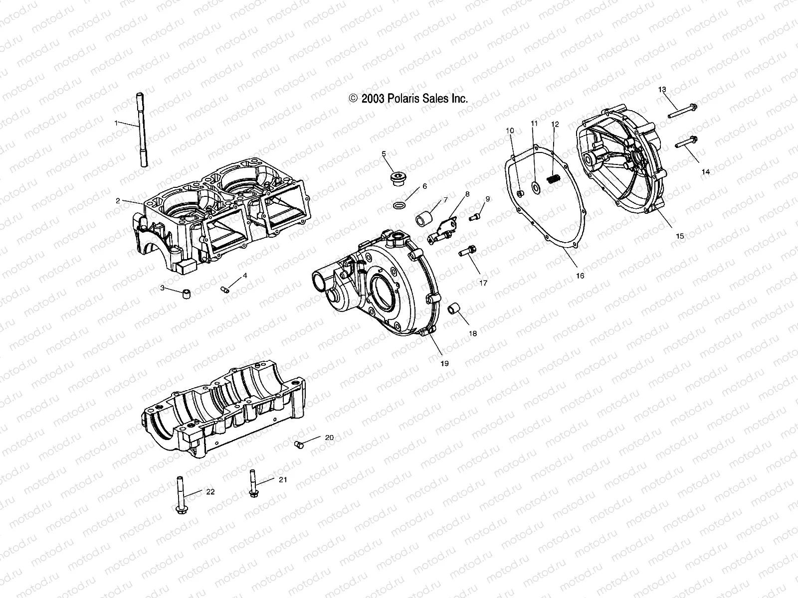 CRANKCASE - W045197DA/IA (4990499049C03) | CRANKCASE - W045197DA/IA (4990499049C03)