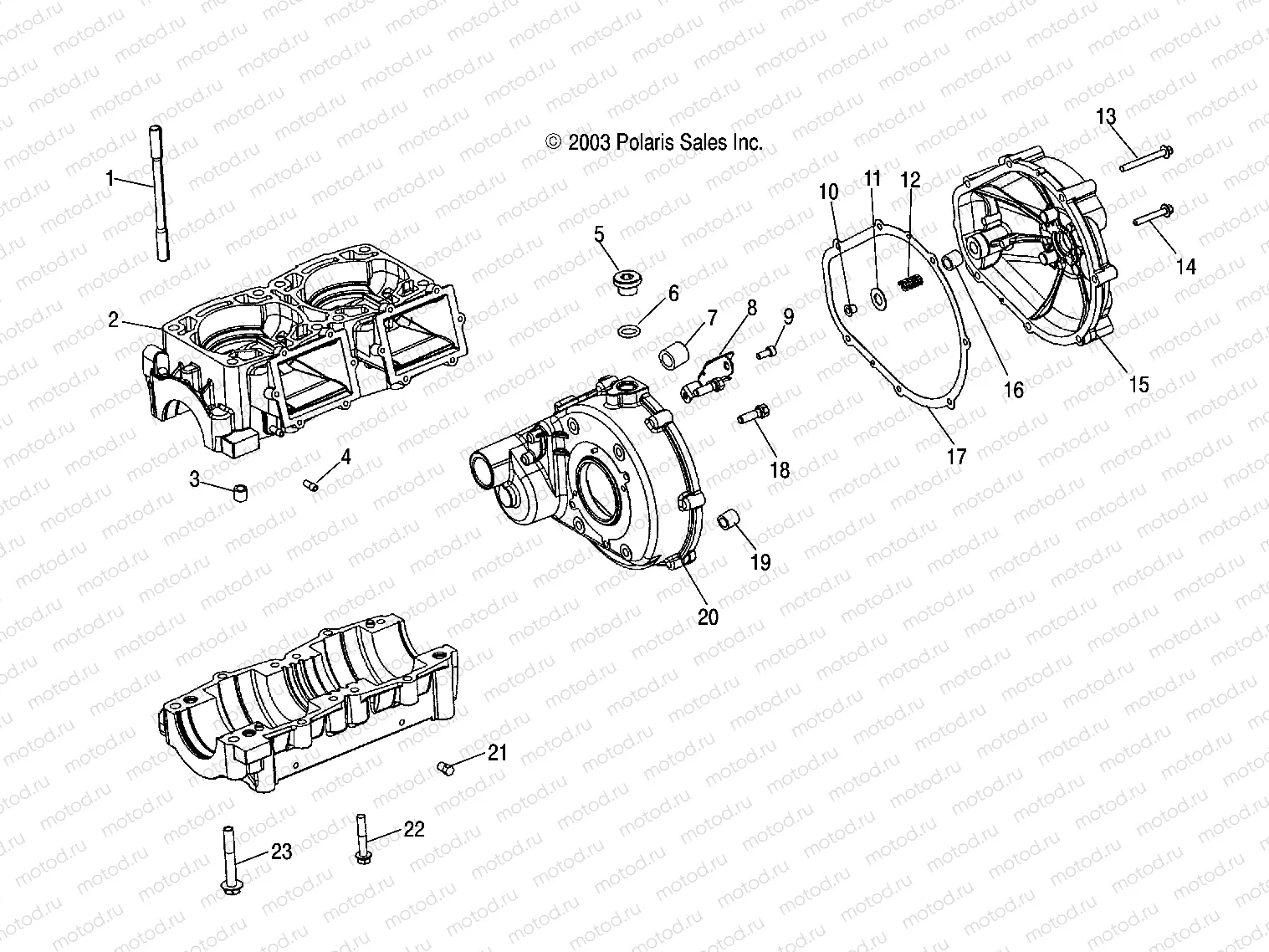 CRANKCASE - W045297DA/IA/IB (4990519051C01) | CRANKCASE - W045297DA/IA/IB (4990519051C01)