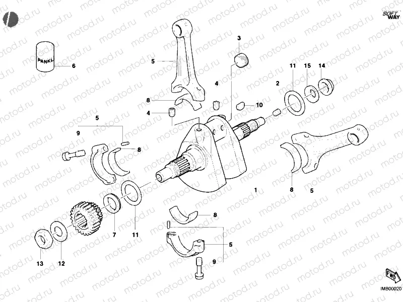 CRANKSHAFT 998S » ENGINE CASE
