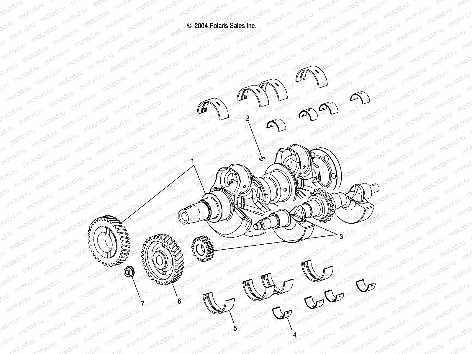 CRANKSHAFT and BALANCE SHAFT - W045304CA/IA/CB/IB/CC/IC (4990559055B12) | CRANKSHAFT and BALANCE SHAFT - W045304CA/IA/CB/IB/CC/IC (4990559055B12)